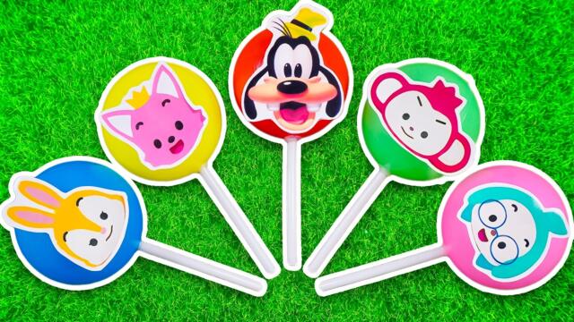 Some Lot's of BIG Candy Shop Mickey Mouse lollipops Baby Shark Hogi Poki Pinkfong  Satisfying videos