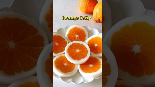 Make DELICIOUS Fruit JELLY with JUST MILK and FRUIT! 🍊🥛 #shorts #diy