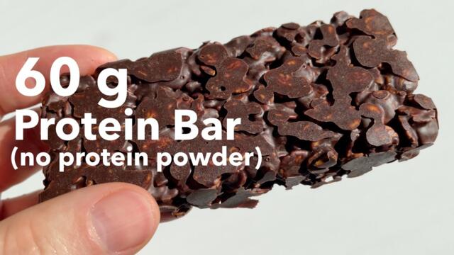 Homemade 60 g Protein Bar without protein powder + super CRISPY