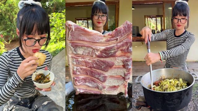 Amazing cooking deep fried pork recipe