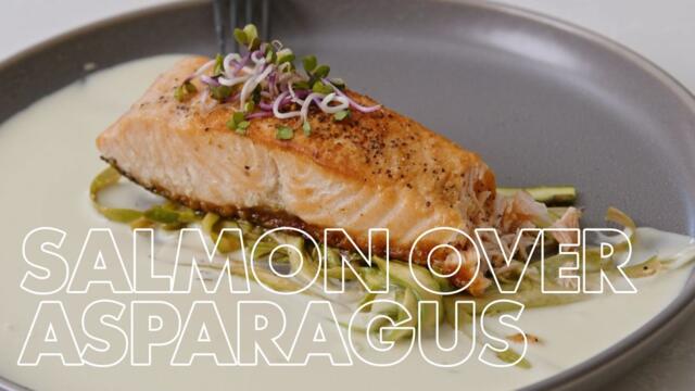 Refinement made effortless. | Salmon Over Asparagus Recipe