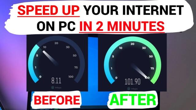 How to Speed Up Internet on Your Windows 10,11 PC in 2 Minutes,  Wifi and Ethernet