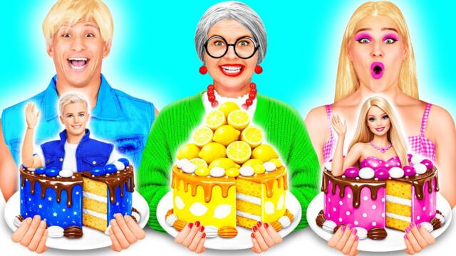 Барби срещу Баба Готварско Предизвикателство | Кухненски Трикове и Рецепти RaPaPa Challenge