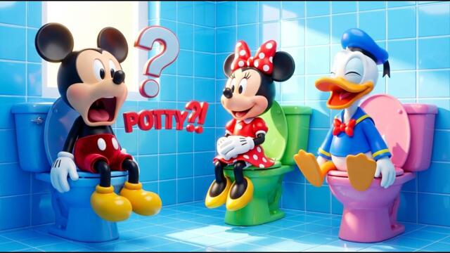 Mickey, Minnie & Donald’s Silly Bathroom Challenge! 😂🚽 | Funny Mickey Mouse 3D Animation