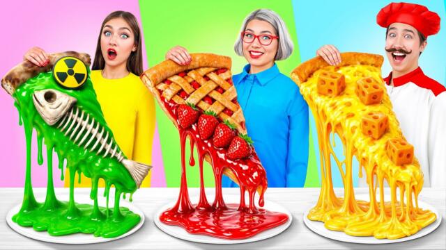 Аз срещу Баба Готварско Предизвикателство | Вкусни Рецепти за Храна Multi DO Challenge