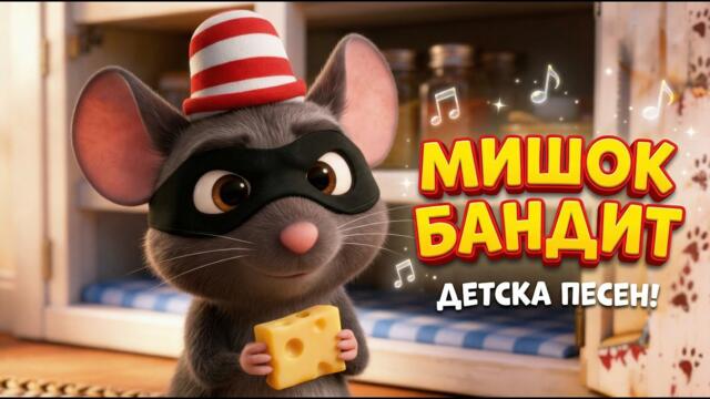 🐭 Мишок-бандит | Детска песен: Ще прости ли Маца лъжата? @tancuv-ai