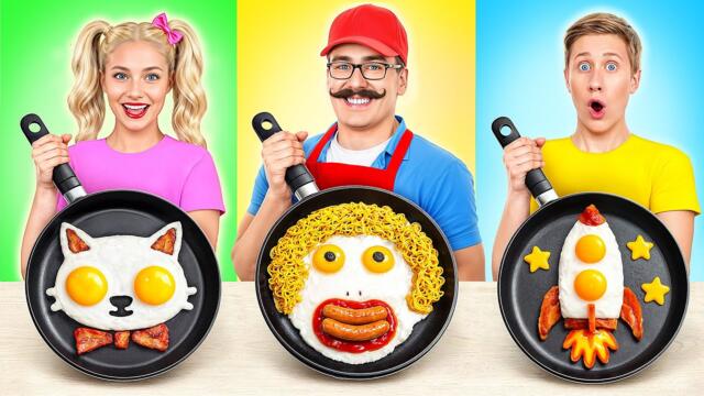 Аз срещу Татко Готварско Предизвикателство за Мама | Забавни Рецепти за Храна Multi DO Challenge