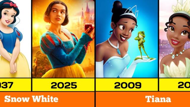 Disney Princess Characters THEN vs NOW 😳 (1937–2025)