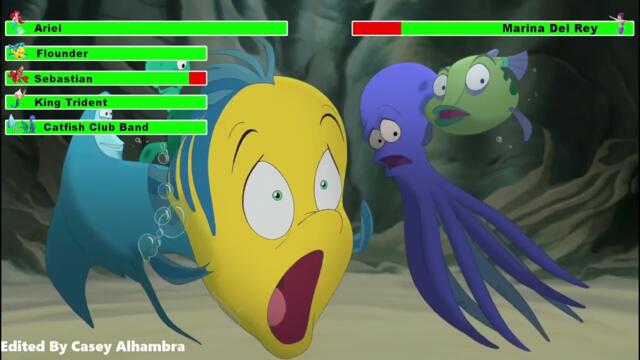 The Little Mermaid: Ariel's Beginning (2008) Final Battle with healthbars 2/2