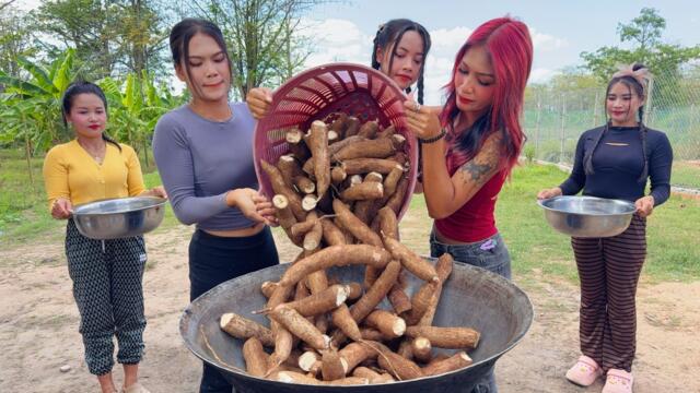 Amazing cooking steamed Cassava with coconut recipe