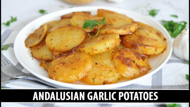 The Famous GARLIC POTATOES from Málaga Spain | Papas con Adobillo
