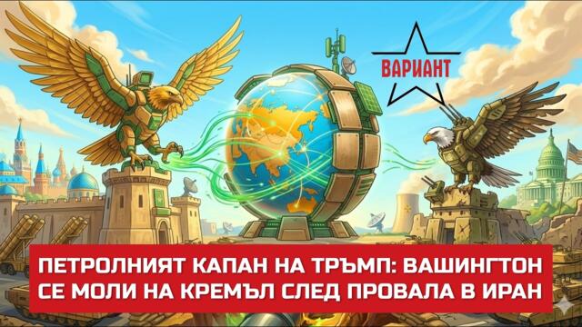 ПЕТРОЛНИЯТ КАПАН НА ТРЪМП: ВАШИНГТОН СЕ МОЛИ НА КРЕМЪЛ СЛЕД ПРОВАЛА В ИРАН,  Вариант #815