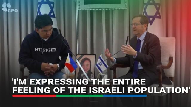 Israeli president consoles bereaved husband of Filipino killed in Iran attack | ABS-CBN News