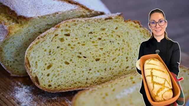Лесен домашен хляб с царевично и бяло брашно – става невероятен