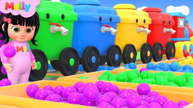 The train song | Colorful Train | Melly Nursery Rhymes & Kids Songs