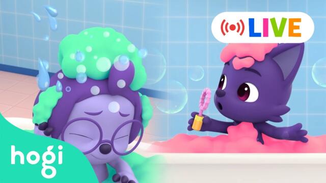 LIVE 🔴｜✨ NEW Learn Colors with Bubble Bath and More Nursery Rhymes｜Hogi Colors｜Hogi Live