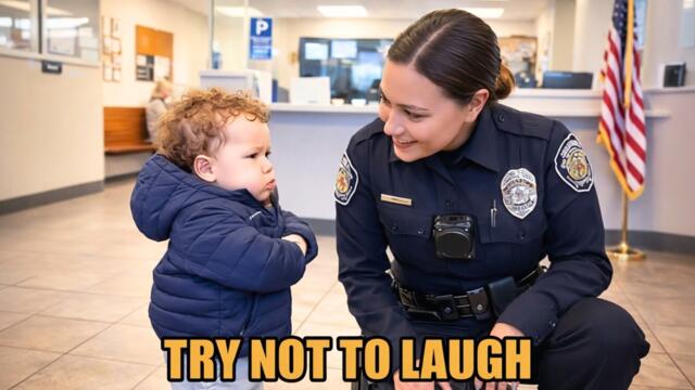 Try Not To Laugh😂Baby Roasts Female Cop👮Funniest Toddler vs Police  Part 5