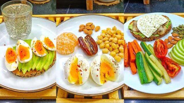 6 Different healthy & high protein breakfast ideas.