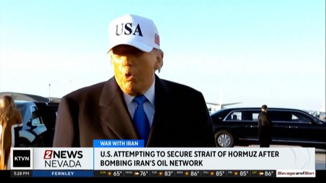 President Trump says things are "running ahead" of schedule in the war with Iran