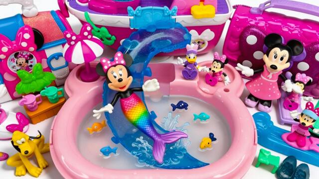 Minnie Mouse 2026🎀 Set Unboxing del maquillaje arcoíris vs piscina sirena rosa de Minnie con peces