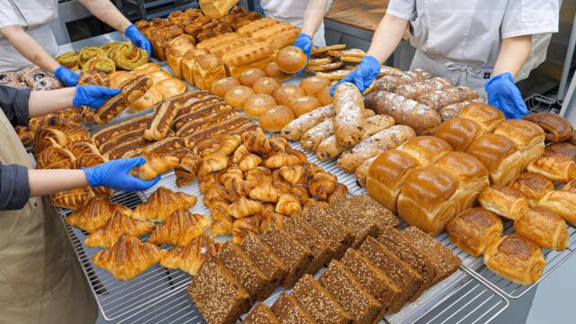 Crispy Outside, Soft Inside – Perfect Bakery Bread / Korea Food!