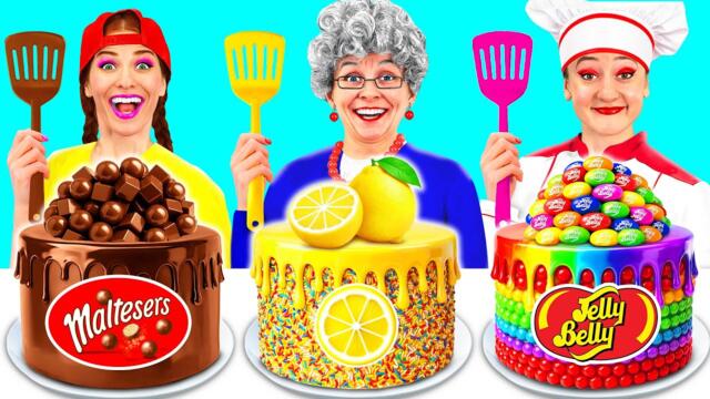 Аз срещу Баба Готварско Предизвикателство | Вкусни Рецепти за Храна PaRaRa Challenge