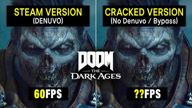DENUVO vs CRACKED FPS Test - DOOM: The Dark Ages🔥