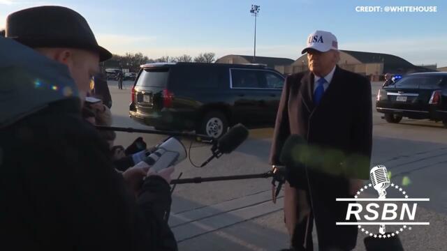 WATCH: President Trump Speaks to Press Before Boarding Air Force One - 03/13/26