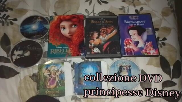 La mia collezione dei DVD delle principesse Disney