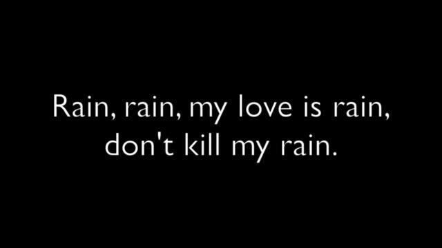 RAIN by Ivo Dimchev  /lyrics video/