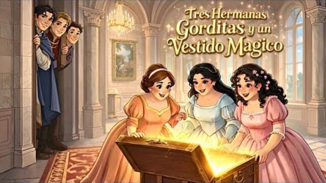 ✨Tres Hermanas Gorditas y un Vestido Mágico👗|💚Cuento de Hadas Animado Mágica Historia en Español💫