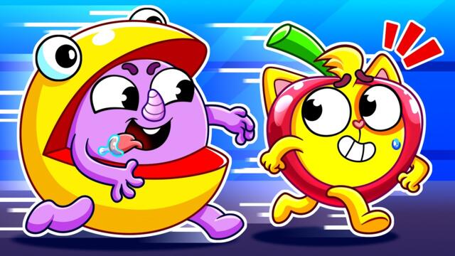 Giant PacMan Adventure with Colorful Fruits | Kids Game + Songs and Stories by Baby Zoo & Friends