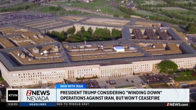 President says he has no interest in a ceasefire with Iran