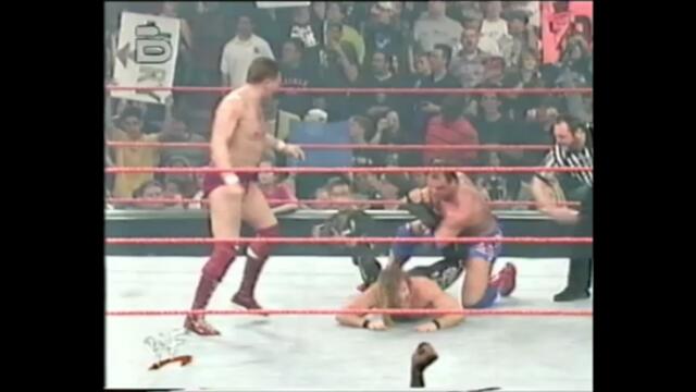 Кърт Енгъл и Уилям Ригъл срещу Крис Джерико в мач 2 на 1 с хендикап (BG Audio) WWF