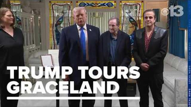 President Donald Trump visits Graceland