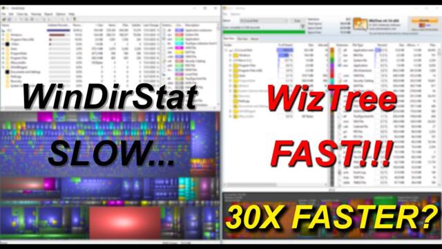 WizTree vs WinDirStat - Speed Test