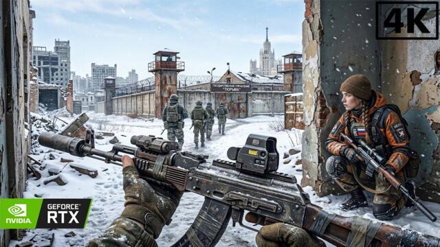PRISON BREAK IN FROZEN APOCALYPSE in Moscow | Immersive Realistic Gameplay - 4K 60FPS - Metro Exodus