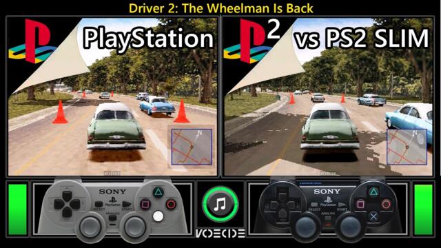 Driver 2 (PlayStation vs PlayStation 2 Slim) Real Hardware Comparison