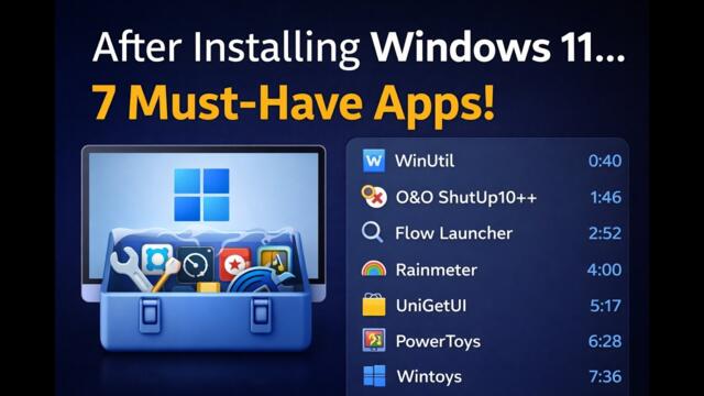 7 MUST-HAVE Apps for Every Windows 11 Install (2026)
