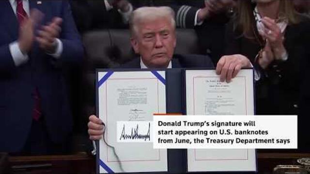 Trump to sign US banknotes, in a first for sitting president