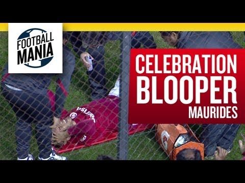 Да се контузиш, докато отпразнуваш гол (ВИДЕО)