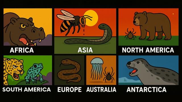 The Deadliest Animals on Every Continent