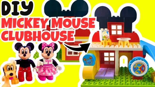 Disney Junior MICKEY MOUSE Clubhouse Toys! DIY Clubhouse Playset Build with Mickey, Minnie, Pluto