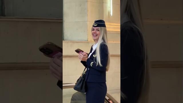 🇷🇺❤️🔥👠Russian power: Strongest reactions at the airport#FlightAttendantLife #Germany #AirportVibes
