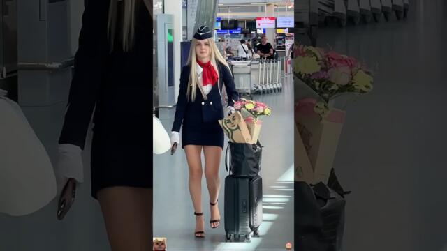 ♥️👠🔥🇷🇺Aria_in_sky - Can you read people’s eyes? 👀👀#crew#Aria_in_sky#reactions#stewardess#losangeles