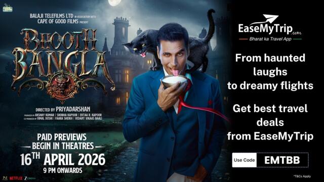 Comedy + Scary  On Screen. Smooth Travel Off Screen | Bhooth Bangla x EaseMyTrip