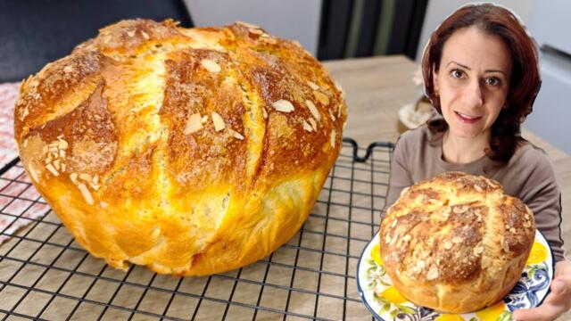 Домашен козунак с квас! Рецепта стъпка по стъпка, без месене подходяща и за начинаещи!