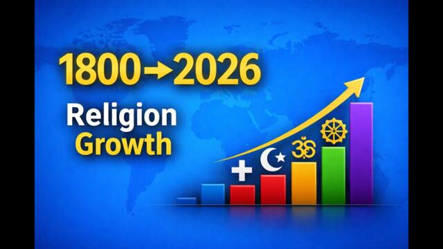 Religion Population Growth (1800–2026) 📊| Data Speaks