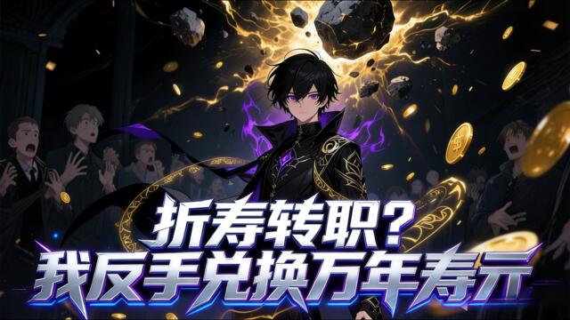 【FULL】《折壽轉職？我反手兌換萬年壽幣》表面折壽幫人升級，暗地裡複製技能賺天價，隨手隕石砸場，一人包圍全場 #漫畫 #男頻 #熱門漫畫