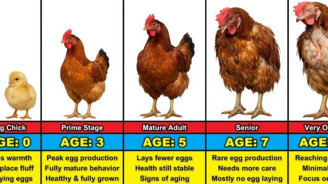 Chicken Transformation From 0 to 10 Years Old